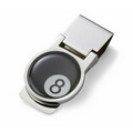 Sport Series Nickel Plated Money Clip - Eight Ball